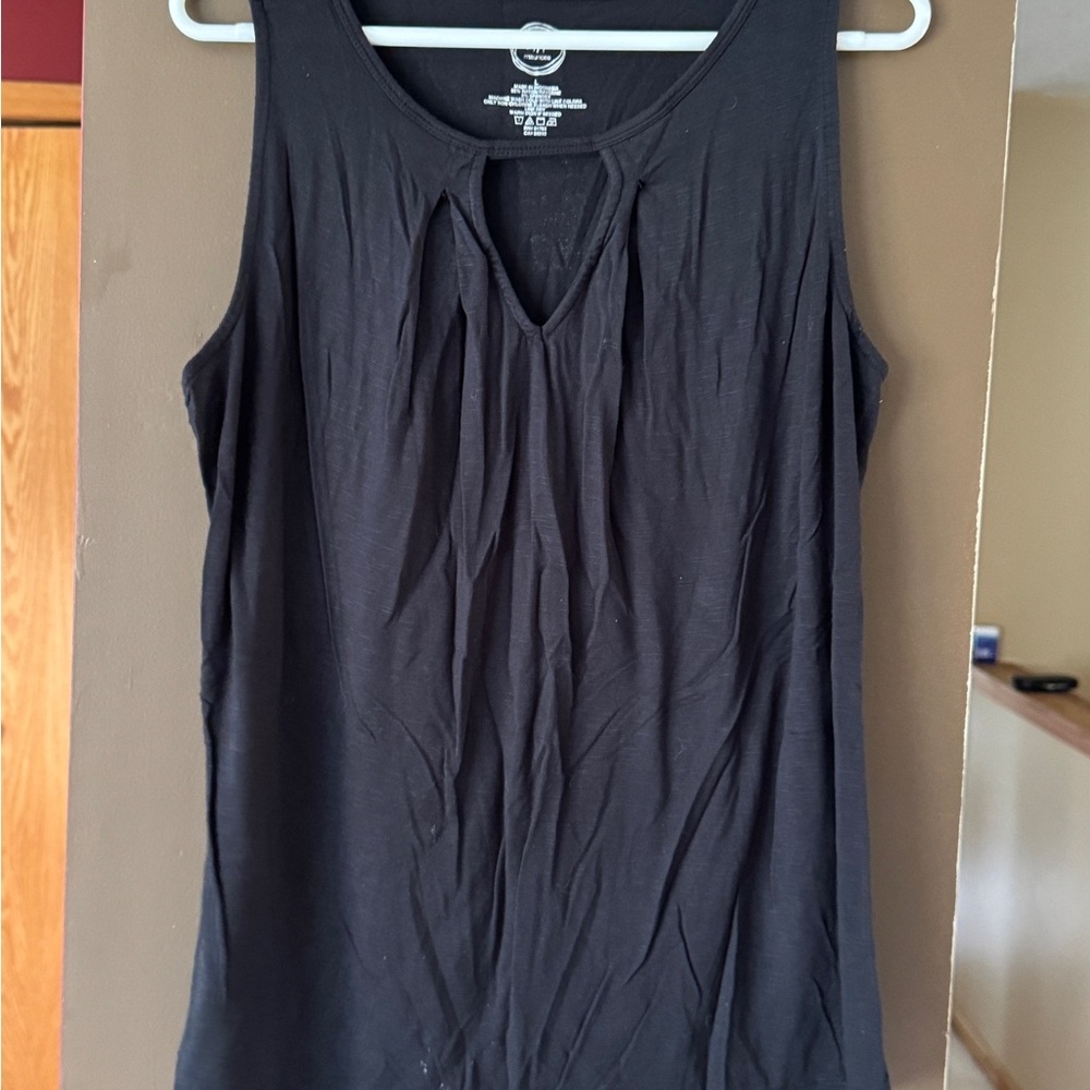 Maurices Black Cut Out Sleeveless Tank Top